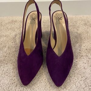 Vince Camuto suede sling back shoes